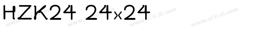 HZK24 24×24 点阵宋体像素字体字体转换